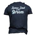 Mens Bonus Dad Of The Groom Wedding Party Matching Men's 3D T-Shirt Back Print Navy Blue