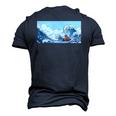 The Capybara On Great Wave Men's 3D T-Shirt Back Print Navy Blue