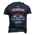 Charron Name Shirt Charron Family Name V2 Men's 3D Print Graphic Crewneck Short Sleeve T-shirt Navy Blue