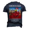 Chicken Chicken Chicken Dad Like A Regular Dad Farmer Poultry Father Day_ V8 Men's 3D Print Graphic Crewneck Short Sleeve T-shirt Navy Blue