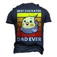 Cockatiel Papa Best Cockatiel Dad Ever Love Cockatiels Men's 3D T-shirt Back Print Navy Blue