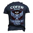 Cofer Blood Runs Through My Veins Name V2 Men's 3D Print Graphic Crewneck Short Sleeve T-shirt Navy Blue