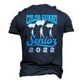 Color Guard Senior 2022 Flags Graduation Men's 3D T-Shirt Back Print Navy Blue