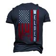 Cool Welding Us Flag Art For Men Women Welder Welding Lover Men's 3D T-Shirt Back Print Navy Blue