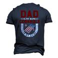 Cornhole Player Dad Is My Name Cornhole Is My Game Men's 3D T-Shirt Back Print Navy Blue