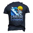 Crested Butte Colorado Retro Snowboard Men's 3D T-Shirt Back Print Navy Blue