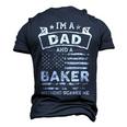 Im A Dad And Baker Fathers Day & 4Th Of July Men's 3D T-shirt Back Print Navy Blue
