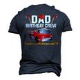 Dad Birthday Crew Fire Truck Firefighter Fireman Party V2 Men's 3D T-shirt Back Print Navy Blue