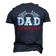 Dad Birthday Crew Race Car Racing Car Driver Daddy Papa Men's 3D T-shirt Back Print Navy Blue