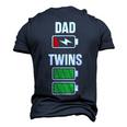 Mens Dad Fathers Day Birthday Twins Twin Dad Men's 3D T-shirt Back Print Navy Blue