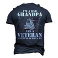 I Am A Dad Grandpa Veteran Fathers Day Men's 3D T-Shirt Back Print Navy Blue