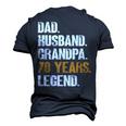 Mens Dad Husband Grandpa 70 Years Legend Birthday 70 Years Old Men's 3D T-shirt Back Print Navy Blue