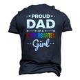 Dad Of A Kindergarten Girl Men's 3D T-Shirt Back Print Navy Blue