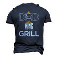 Dad King Of The Grill Bbq Fathers Day Barbecue Men's 3D T-Shirt Back Print Navy Blue