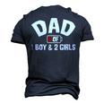 Dad Of One Boy And Two Girls Men's 3D Print Graphic Crewneck Short Sleeve T-shirt Navy Blue