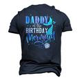 Daddy Of The Birthday Mermaid Matching Party Squad Men's 3D T-Shirt Back Print Navy Blue