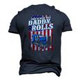 This Is How Daddy Rolls Trucker 4Th Of July Fathers Day Men's 3D T-Shirt Back Print Navy Blue
