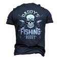 Daddys Fishing Buddy Fathers Day T Shirts Men's 3D Print Graphic Crewneck Short Sleeve T-shirt Navy Blue