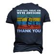 Dear Dad Great Job Were Awesome Thank You Father Men's 3D T-Shirt Back Print Navy Blue