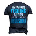 Dedushka Grandpa Fishing My Favorite Fishing Buddy Calls Me Dedushka Men's 3D T-shirt Back Print Navy Blue