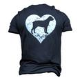 Distressed Cane Corso Heart Dog Owner Graphic Men's 3D T-Shirt Back Print Navy Blue
