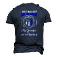 Distressed My Grandpa Is A Police Officer Tee Men's 3D T-Shirt Back Print Navy Blue
