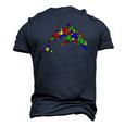 Dolphin Puzzle Animals Lover Autism Awareness Men's 3D T-Shirt Back Print Navy Blue