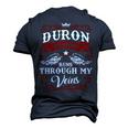 Duron Name Shirt Duron Family Name Men's 3D Print Graphic Crewneck Short Sleeve T-shirt Navy Blue