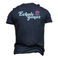 Echale Ganas Rose Vintage Retro Mexican Quote Men's 3D T-Shirt Back Print Navy Blue