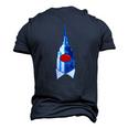 Empire State Building Clown State Of New York Men's 3D T-Shirt Back Print Navy Blue