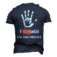 Enough End Gun Violence No Gun Anti Violence No Gun Men's 3D T-Shirt Back Print Navy Blue