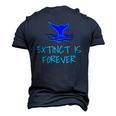 Extinct Is Forever Environmental Protection Whale Men's 3D T-Shirt Back Print Navy Blue