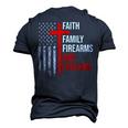 Faith Family Firearms And Freedom 4Th Of July Flag Christian Men's 3D T-shirt Back Print Navy Blue