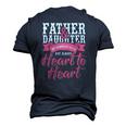Father And Daughter Heart To Heart Men's 3D T-Shirt Back Print Navy Blue
