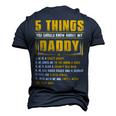Father Grandpa 5 Things You Should Know About My Daddy Fathers Day 12 Family Dad Men's 3D Print Graphic Crewneck Short Sleeve T-shirt Navy Blue