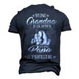 Father Grandpa Being Grandpa Is An Honor Being Papa Is Priceless203 Family Dad Men's 3D Print Graphic Crewneck Short Sleeve T-shirt Navy Blue