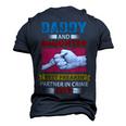 Father Grandpa Daddy And Daughter Best Freakin Partner In Crime Ever 115 Family Dad Men's 3D Print Graphic Crewneck Short Sleeve T-shirt Navy Blue