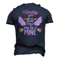 Father Grandpa Daddys Girl I Used To Be His Angel Now He Is Mine Daughter 256 Family Dad Men's 3D Print Graphic Crewneck Short Sleeve T-shirt Navy Blue