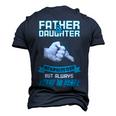 Father Grandpa Fatherdaughter Not Aways Eye To Eye 185 Family Dad Men's 3D Print Graphic Crewneck Short Sleeve T-shirt Navy Blue