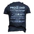 Father Grandpa I Am A Proud Dad Of A Freaking Awesome Daughter406 Family Dad Men's 3D Print Graphic Crewneck Short Sleeve T-shirt Navy Blue