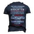 Father Grandpa I Dont Have A Stepdaughter 166 Family Dad Men's 3D Print Graphic Crewneck Short Sleeve T-shirt Navy Blue