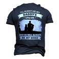 Father Grandpa Ill Always Be My Daddys Little Girl And He Will Always Be My Herotshir Family Dad Men's 3D Print Graphic Crewneck Short Sleeve T-shirt Navy Blue