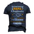 Father Grandpa The Bond Between Papagranddaughter Os One 105 Family Dad Men's 3D Print Graphic Crewneck Short Sleeve T-shirt Navy Blue