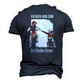 Father And Son Best Buddies Forever Fist Bump Dirt Bike Men's 3D T-Shirt Back Print Navy Blue