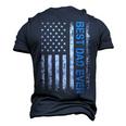 Fathers Day Best Dad Ever With Us American Flag V2 Men's 3D T-Shirt Back Print Navy Blue