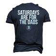 Fathers Day New Dad Saturdays Are For The Dads Raglan Baseball Tee Men's 3D T-Shirt Back Print Navy Blue