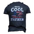 Mens For Fathers Day Tee Fishing Reel Cool Father Men's 3D T-Shirt Back Print Navy Blue