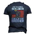 My Favorite Soldier Calls Me Brother Proud Army Bro Men's 3D T-Shirt Back Print Navy Blue