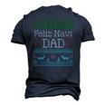 Feliz Navi Dad Ugly Christmas Multic Classic Men's 3D T-Shirt Back Print Navy Blue