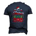 First Christmas As A Dad Santa Hat Ugly Xmas Men's 3D T-Shirt Back Print Navy Blue
